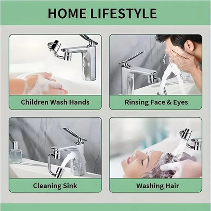 1440° Multi-Angle Faucet Arm – Metal Extension Spout