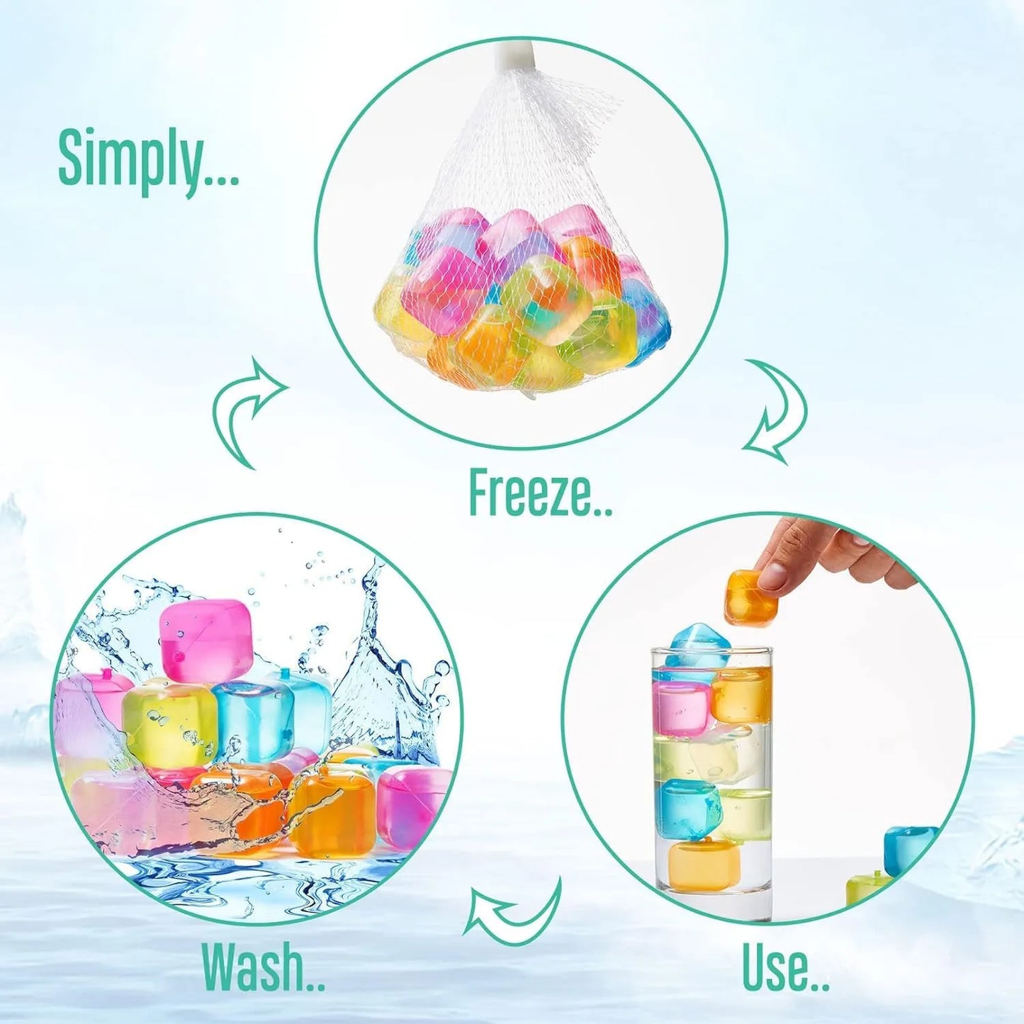 Reusable Ice Cubes – Long-Lasting Drink Chillers