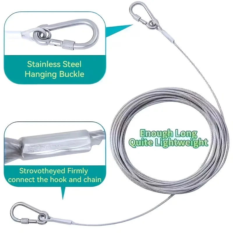 Multi-Purpose Steel Rope for Clothes & Outdoor Use
