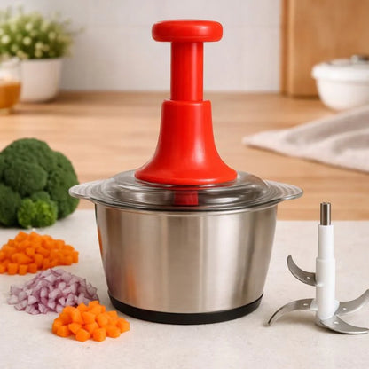 Stainless Steel Hand Push Food Chopper