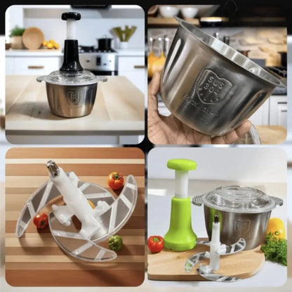 Stainless Steel Hand Push Food Chopper